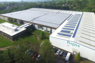 Large Commercial Roof in Wales Seen From Above