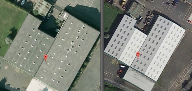 before and after factory roof comparison